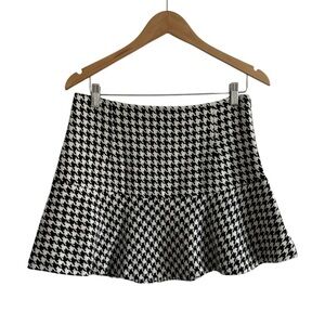 Goodnight Macaroon Mini Houndstooth Flare Skirt